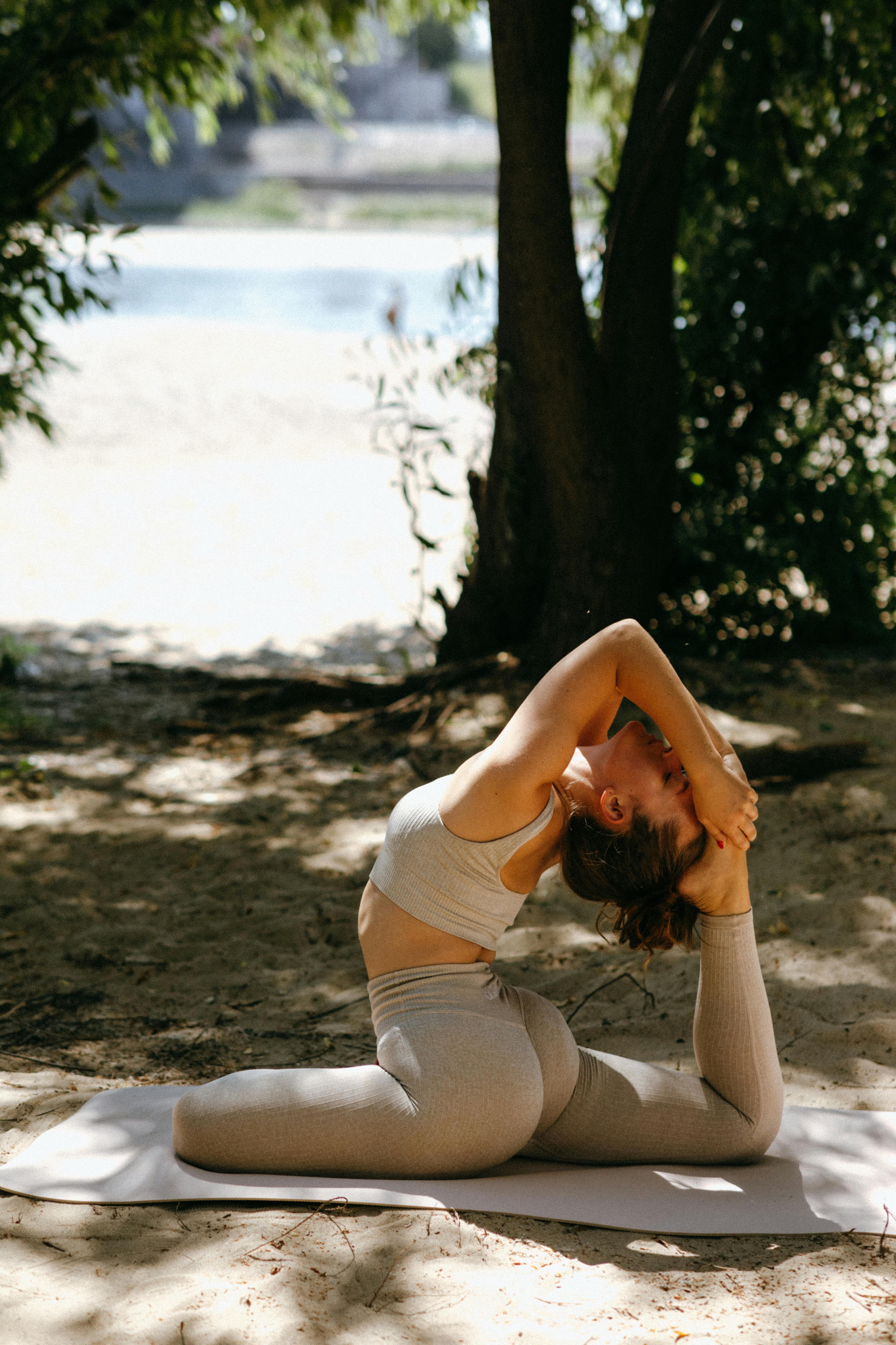 Retreat yoga session